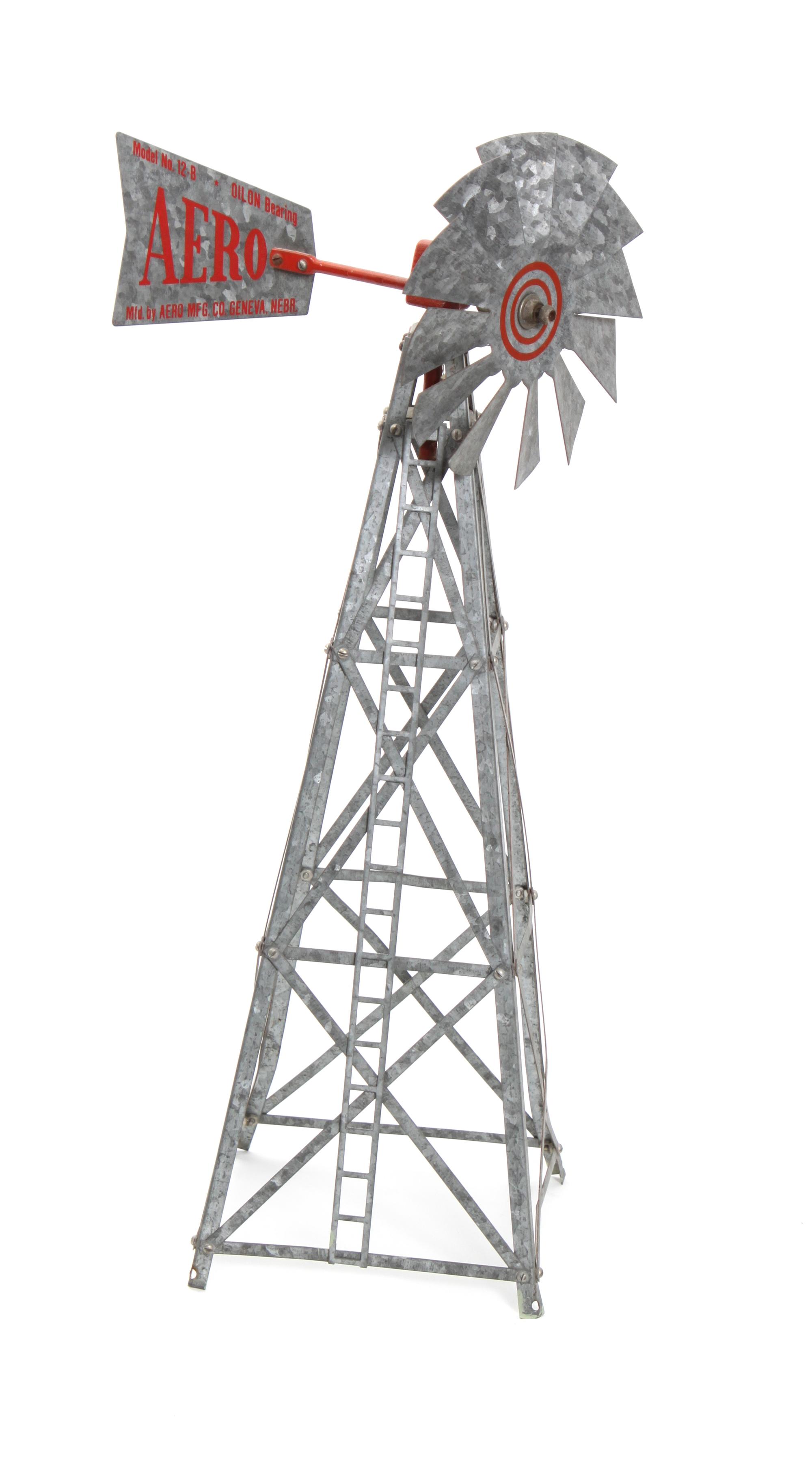 Two Models, An Oil Rig and a Wind Mill Height 26 inches (tallest)