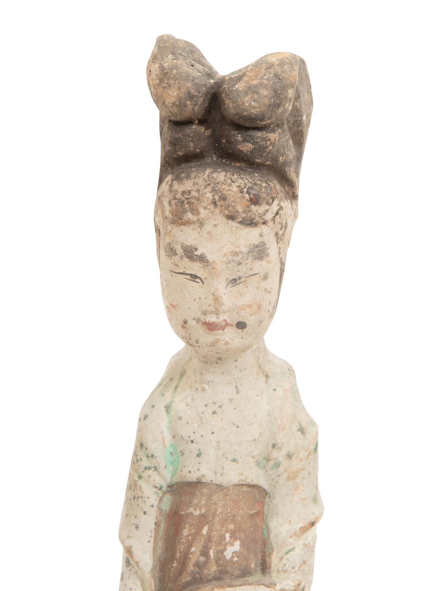 Two Chinese Painted Pottery Figures