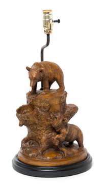 A Black Forest Style Resin Jar and Cover Height overall 19 1/2 inches. — 20TH CENTURY