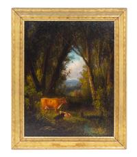 T.E. Baker (20th century) Untitled oil on canvas signed…