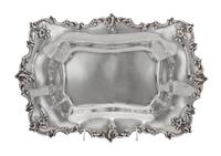 An American Silver Serving Bowl, Ferdinand Fuchs, New York, NY, Late 19th Century, of rectangular form with a cast foliate decorated bo