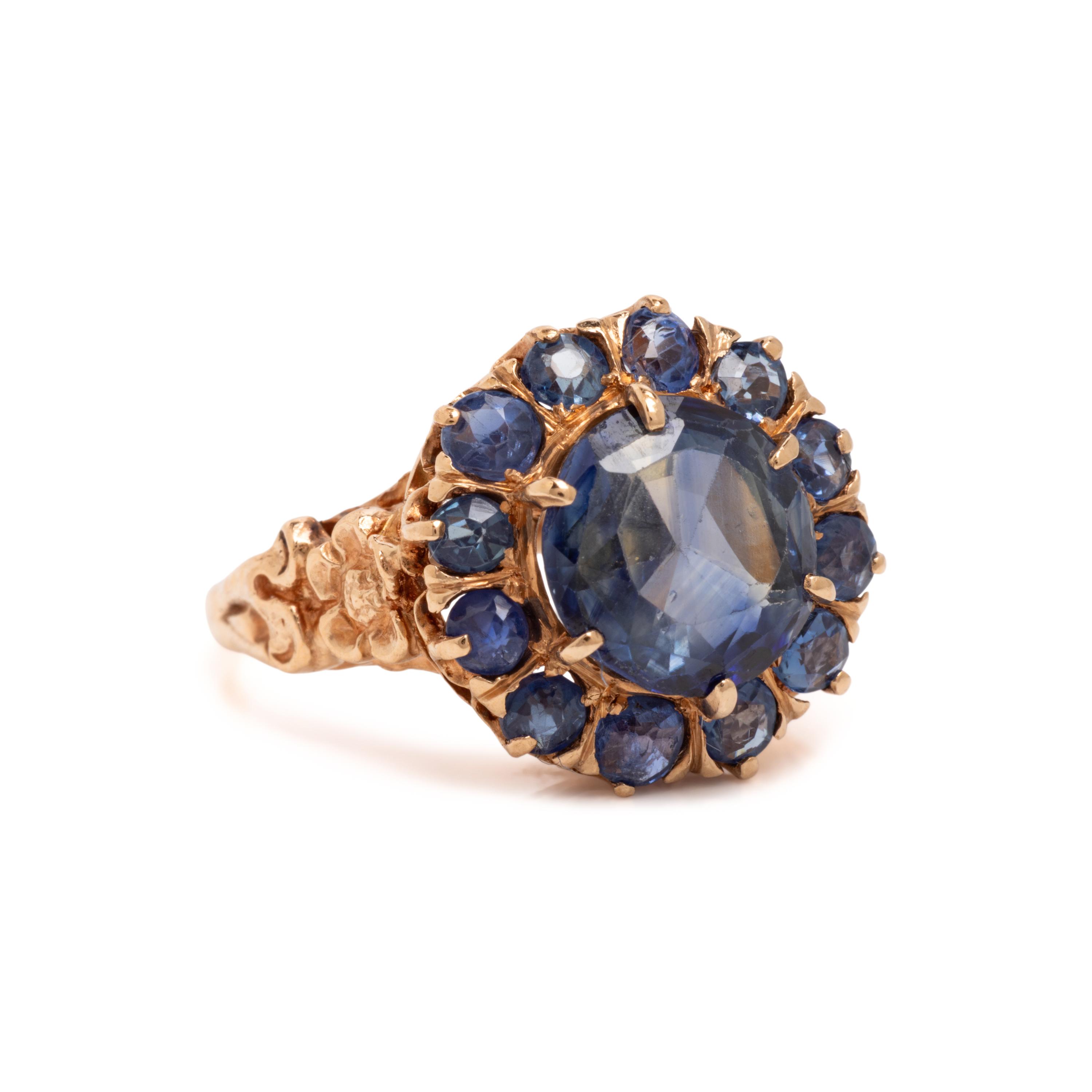 Sapphire and Rose Gold Ring