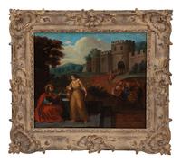 Christ in a Landscape Before a Castle