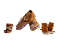 Plains Beaded Moccasins AND Pueblo Doll Moccasins, PLUS