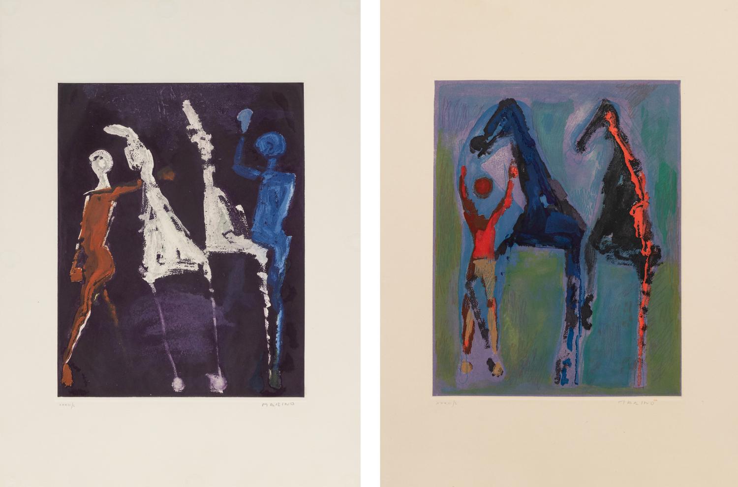 Plate IV and Plate VIII from Marino From Shakespeare II (a pair of prints)