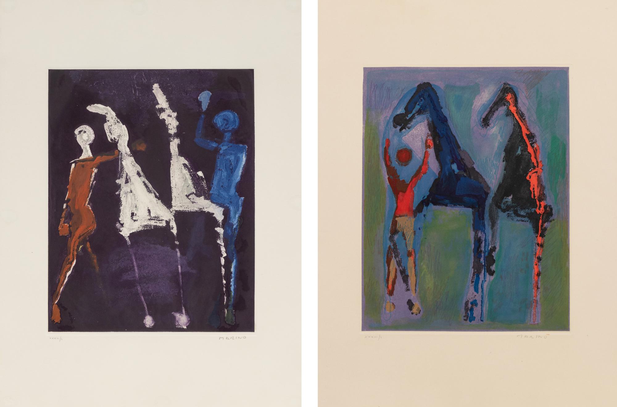 Plate IV and Plate VIII from Marino From Shakespeare II (a pair of prints)