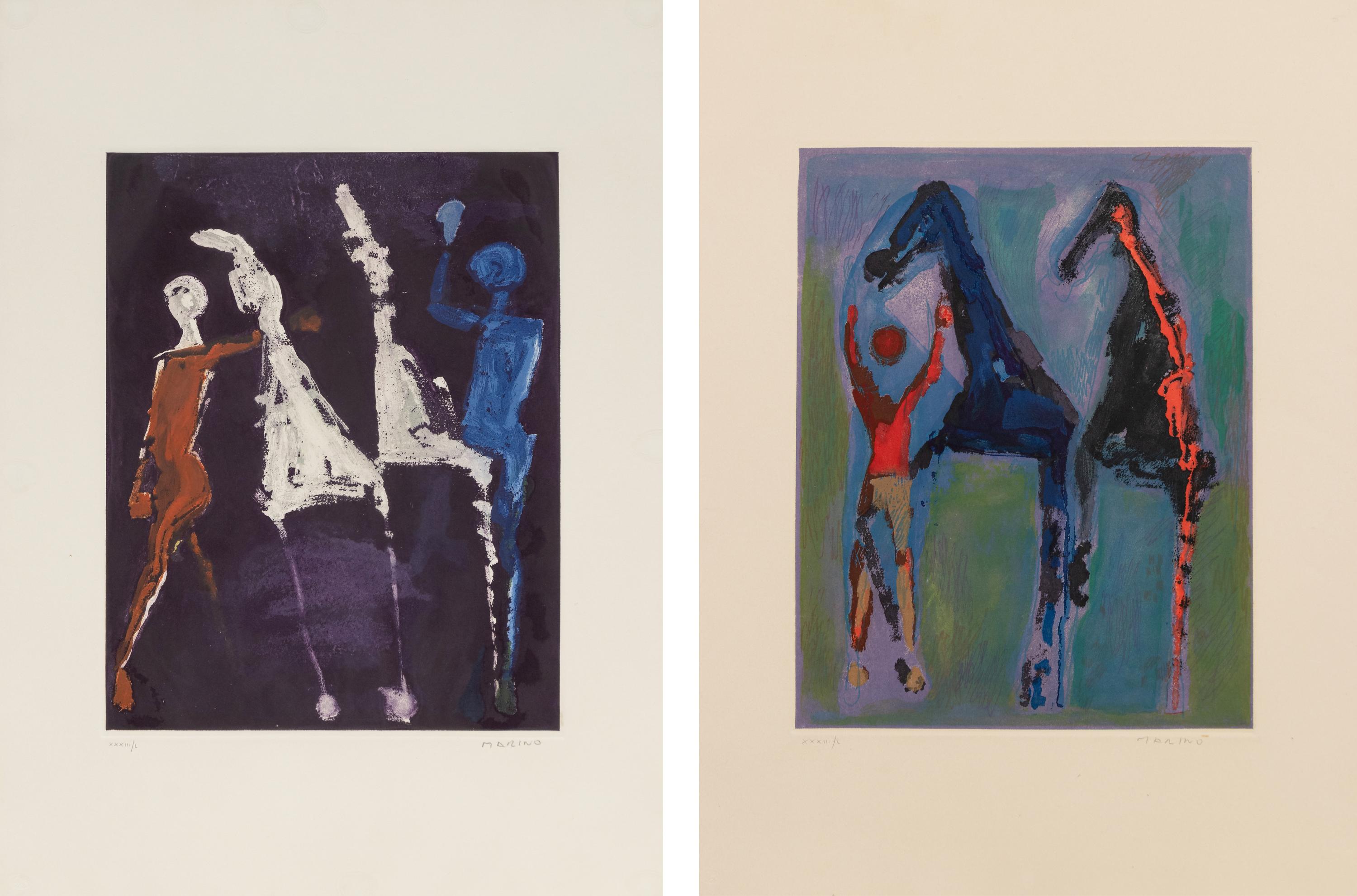 Plate IV and Plate VIII from Marino From Shakespeare II (a pair of prints)