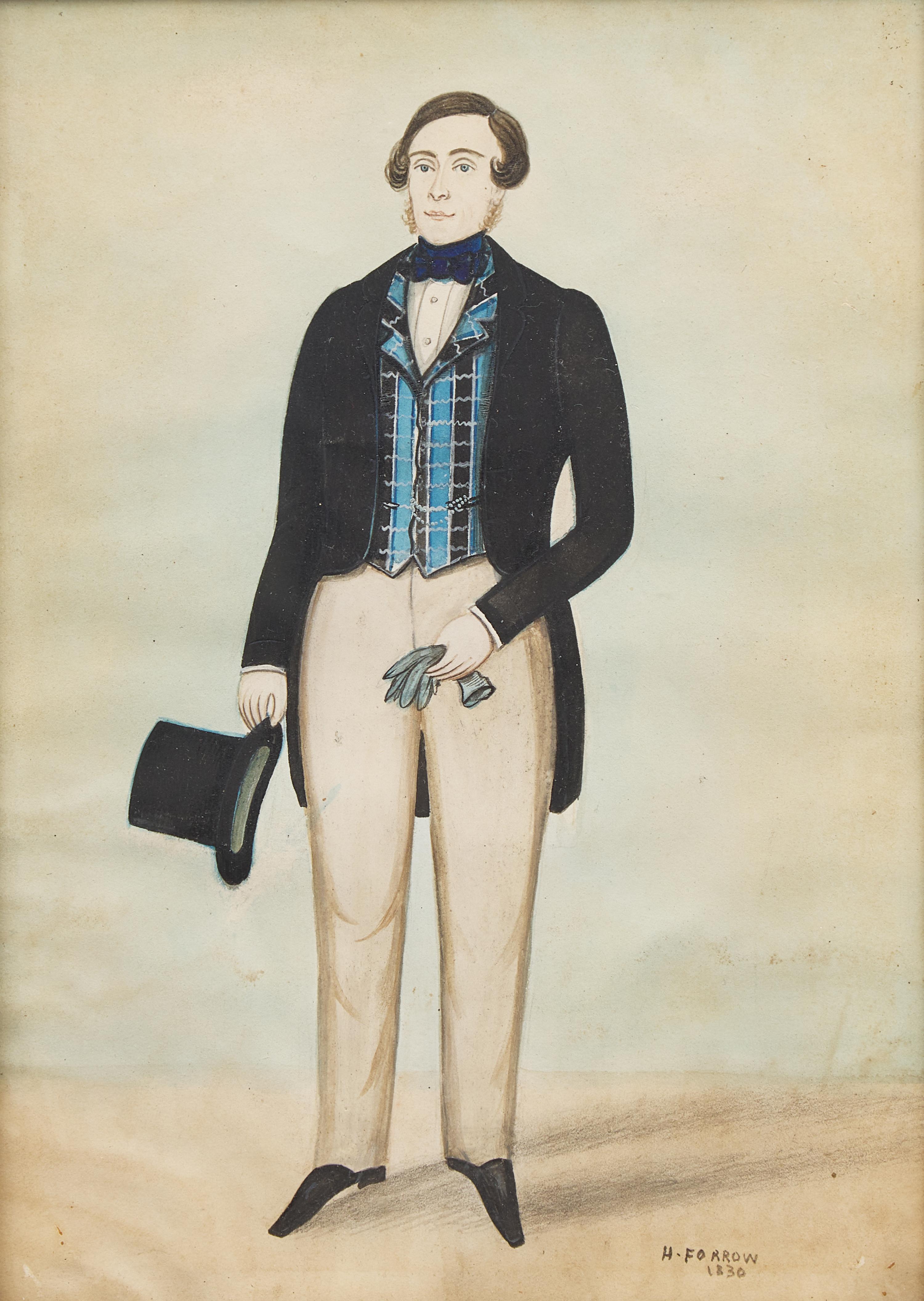 American School, 19th Century — Pair of Portraits: Lady and Gentleman , 1830