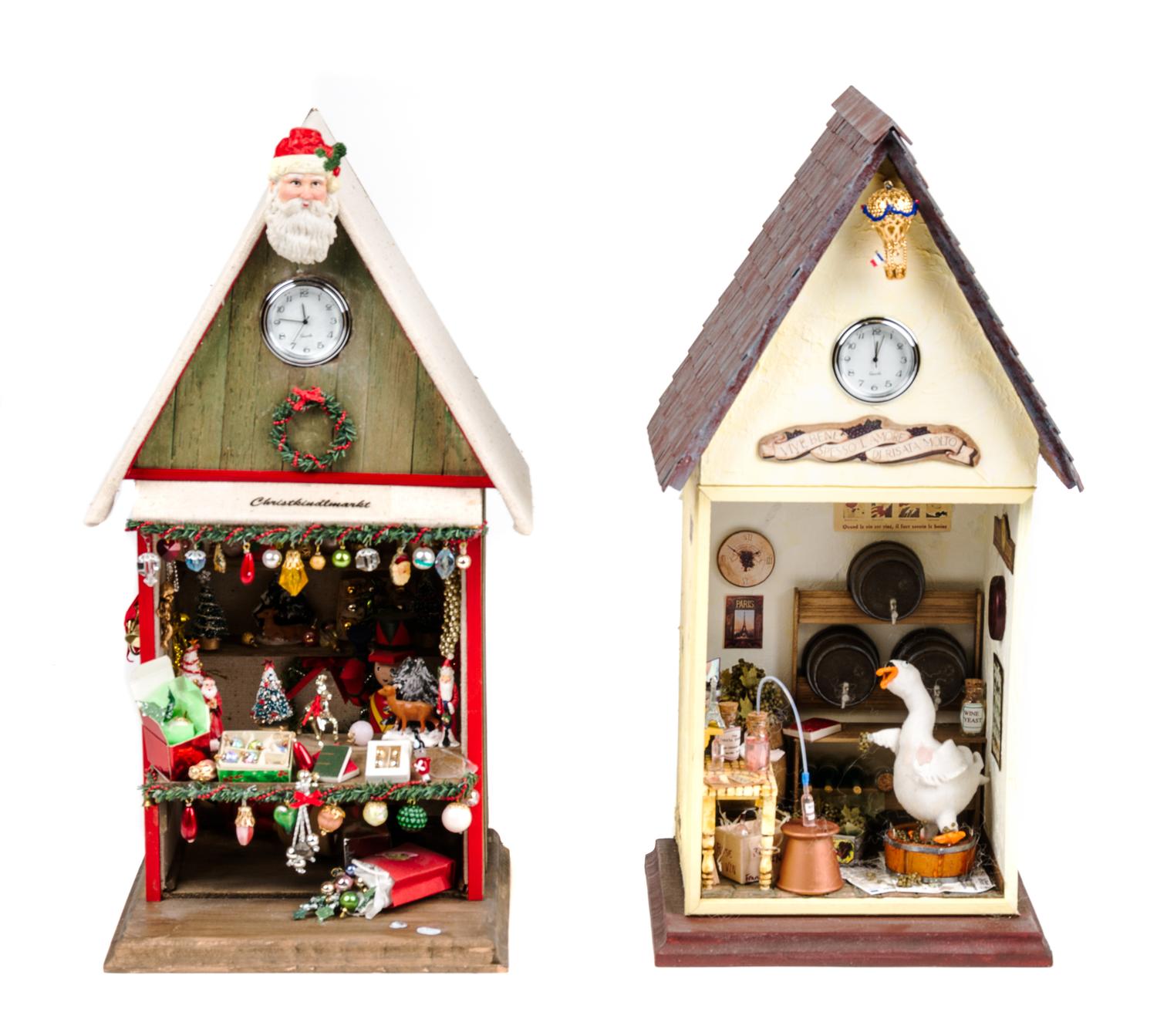 Two American Display Room Boxes Height of tallest 13 3/4 inches. — Judi Hamilton