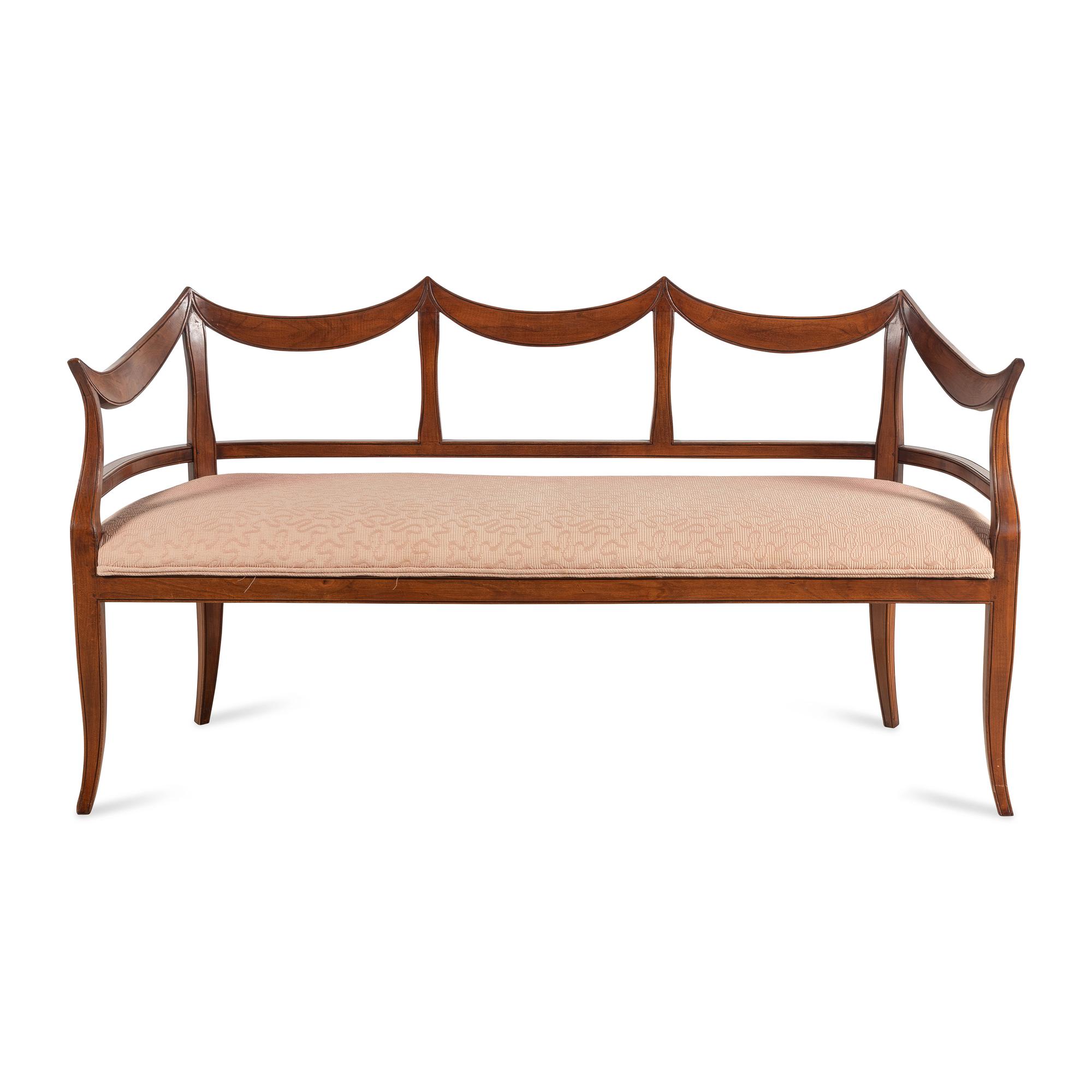 An Italian Fruitwood Settee