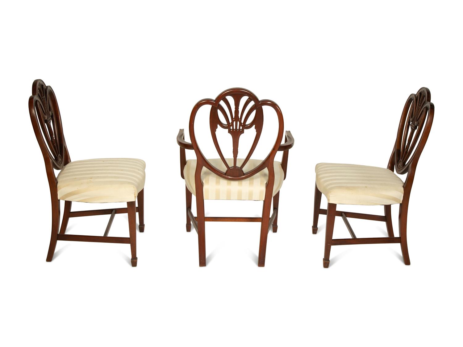 A Set of Six George III Style Mahogany Dining Chairs