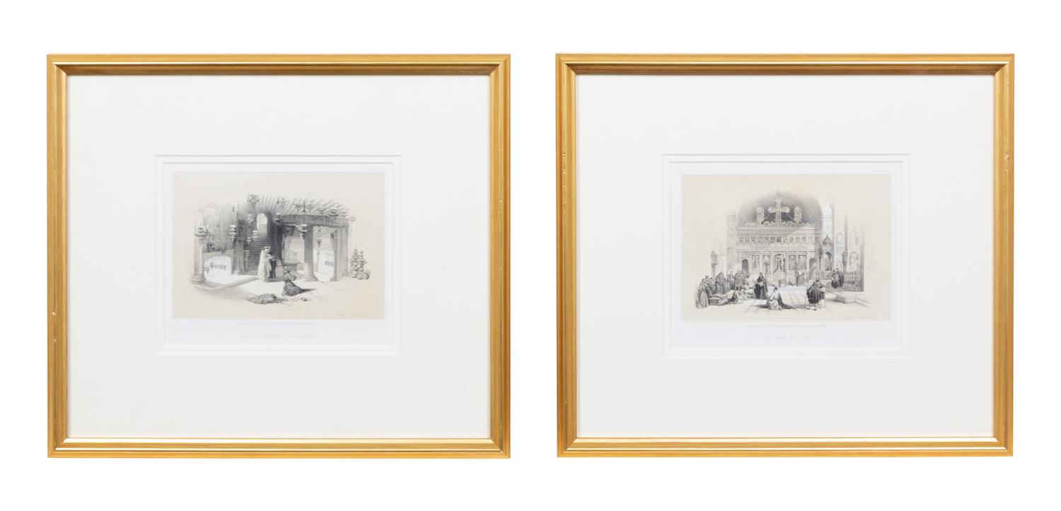 ROBERTS, David (1796-1864). A group of 14 small-format lithograph prints from "The Holy Land", including: