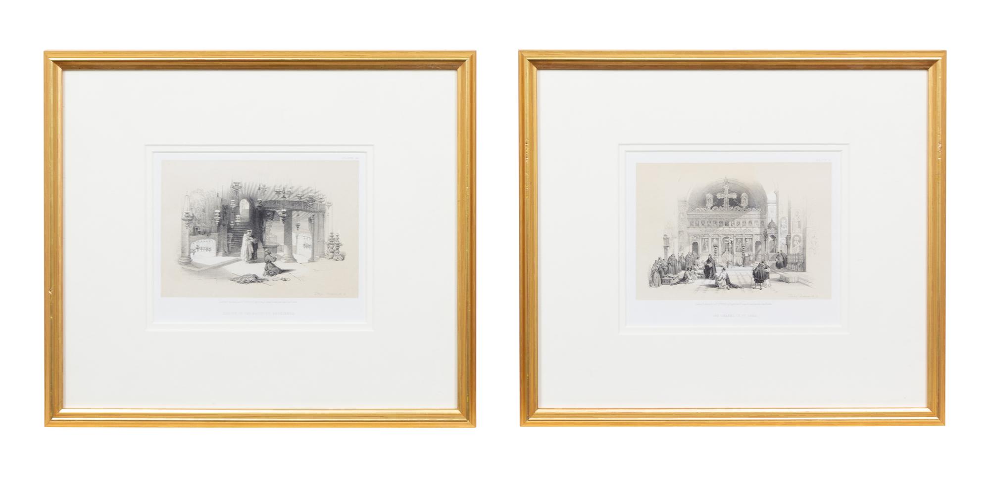 ROBERTS, David (1796-1864). A group of 14 small-format lithograph prints from "The Holy Land", including: