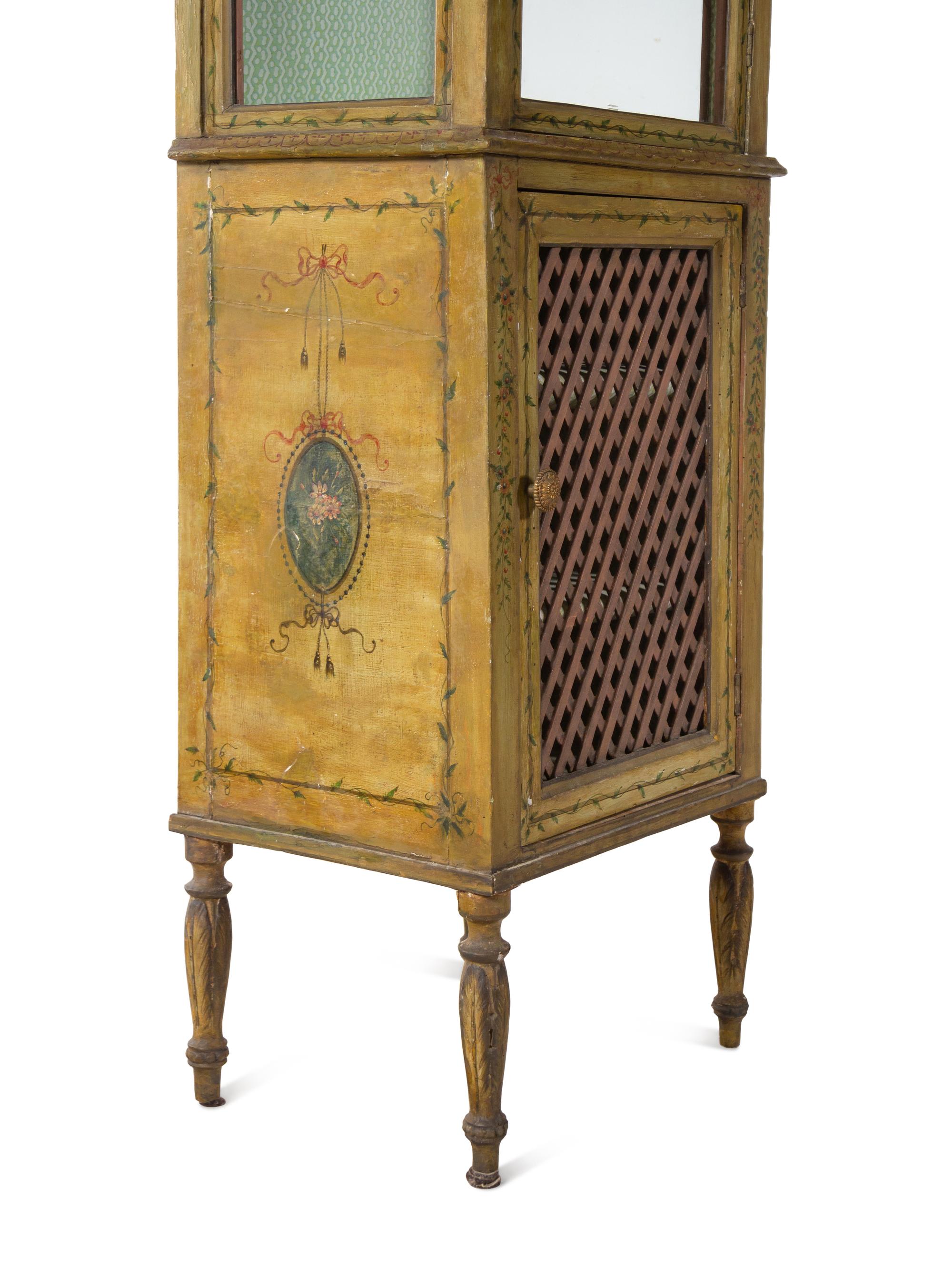 A Pair of Continental Painted Vitrine Cabinets