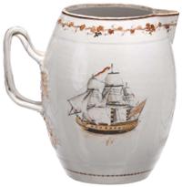 Chinese Export porcelain jug for the American market late 18th/early 19th century