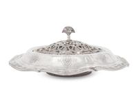 An American Silver Centerpiece Bowl and Associated Flower Frog