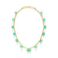 EMERALD BEAD AND YELLOW GOLD NECKLACE