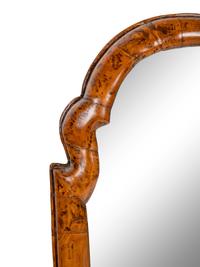 A Pair of English Burl Walnut Mirrors