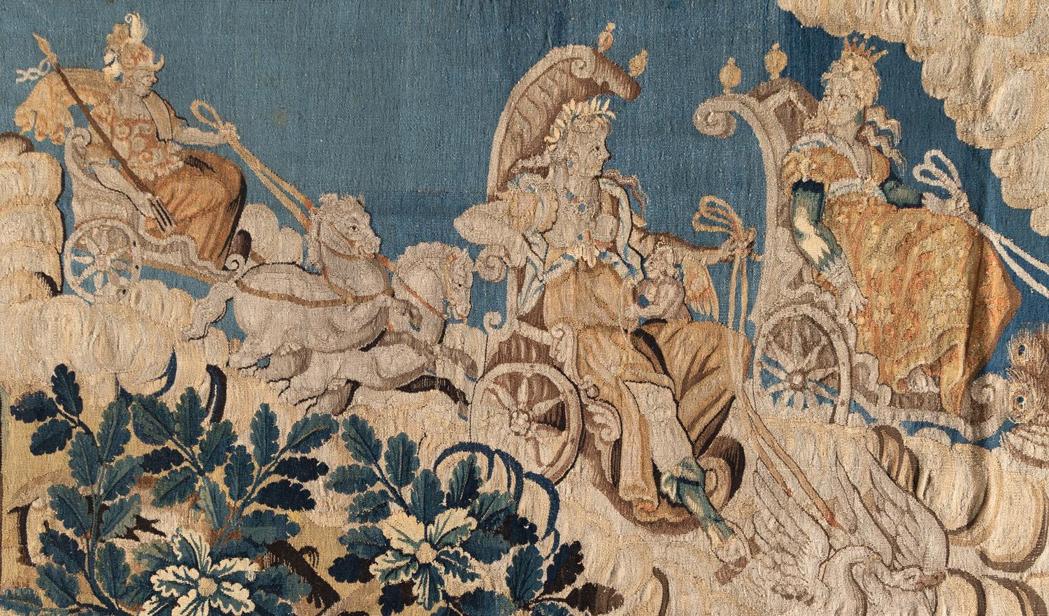 A Pair of Flemish Wool Tapestries Depicting Scenes from the Judgement of Paris