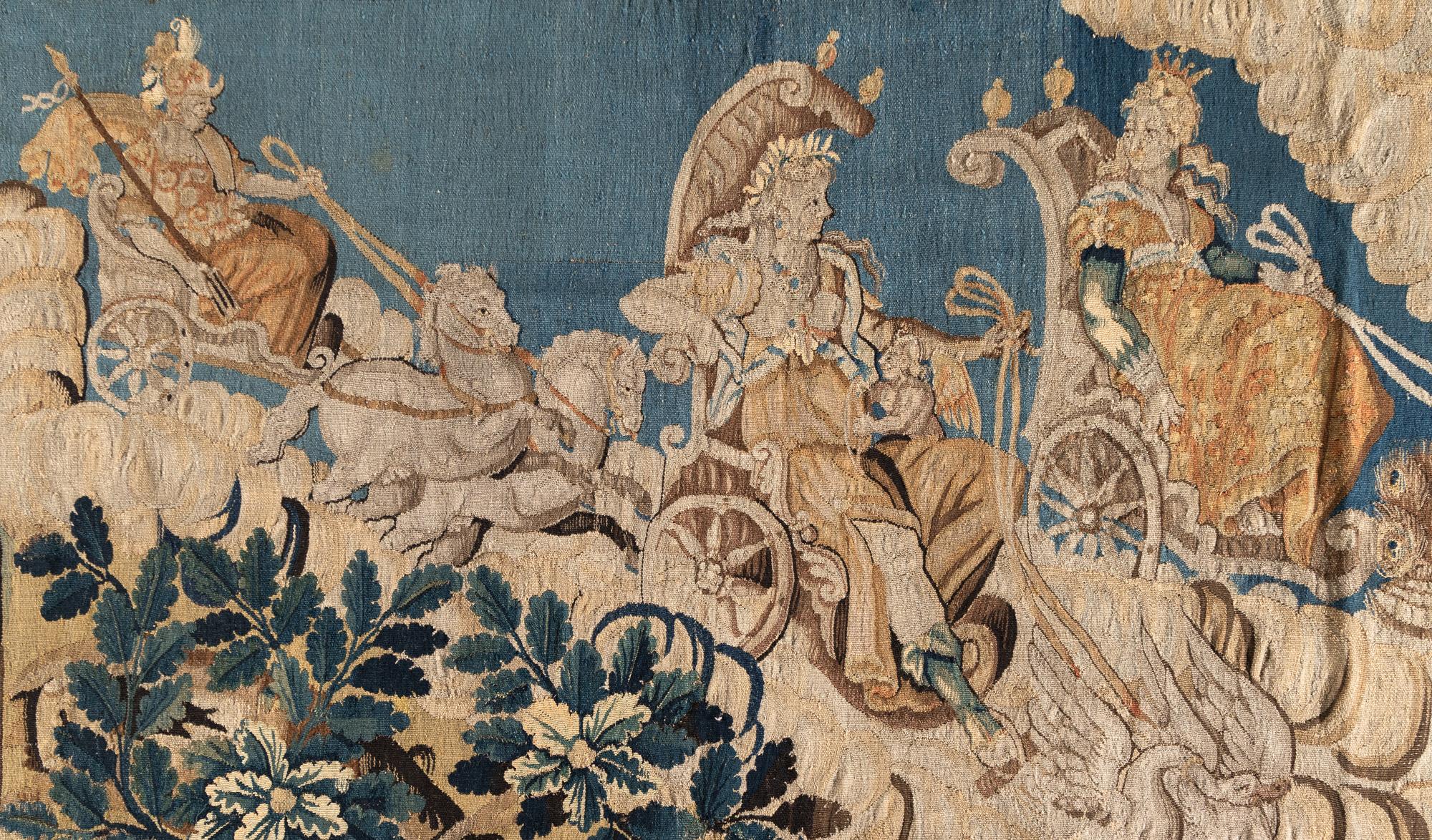 A Pair of Flemish Wool Tapestries Depicting Scenes from the Judgement of Paris