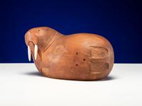 Wooden Walrus Sculpture