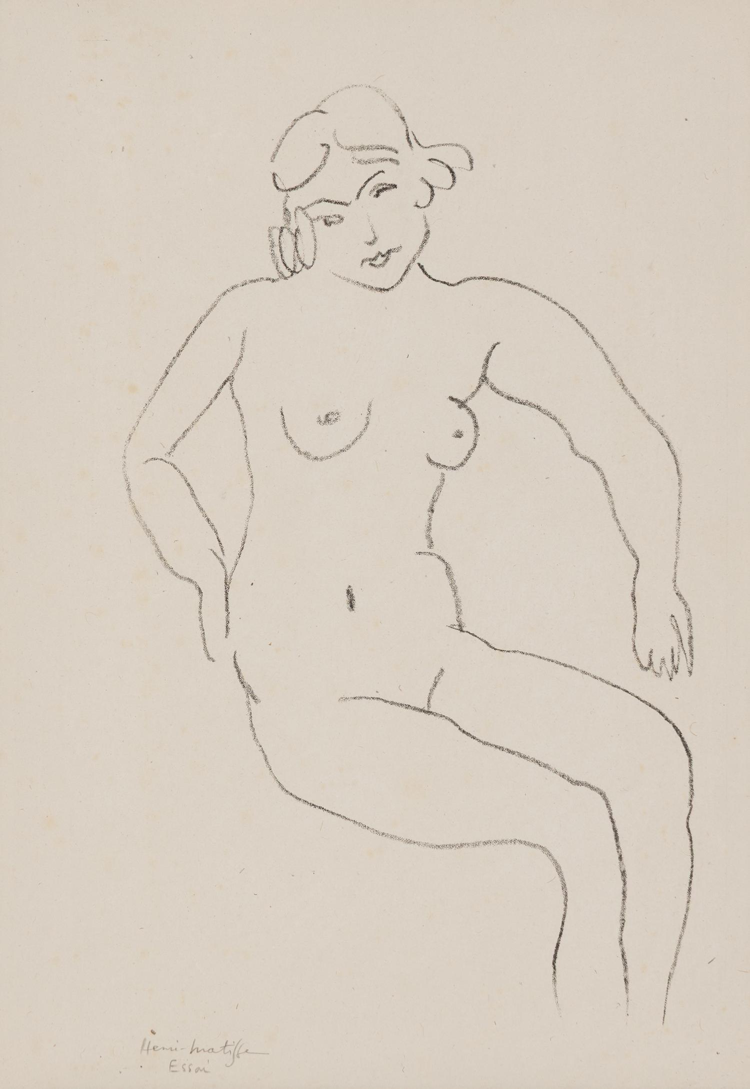 Henri Matisse (French, 1869–1954) — Nu Assis, Chevelure Claire, 1922