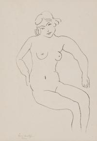 Henri Matisse (French, 1869–1954) — Nu Assis, Chevelure Claire, 1922
