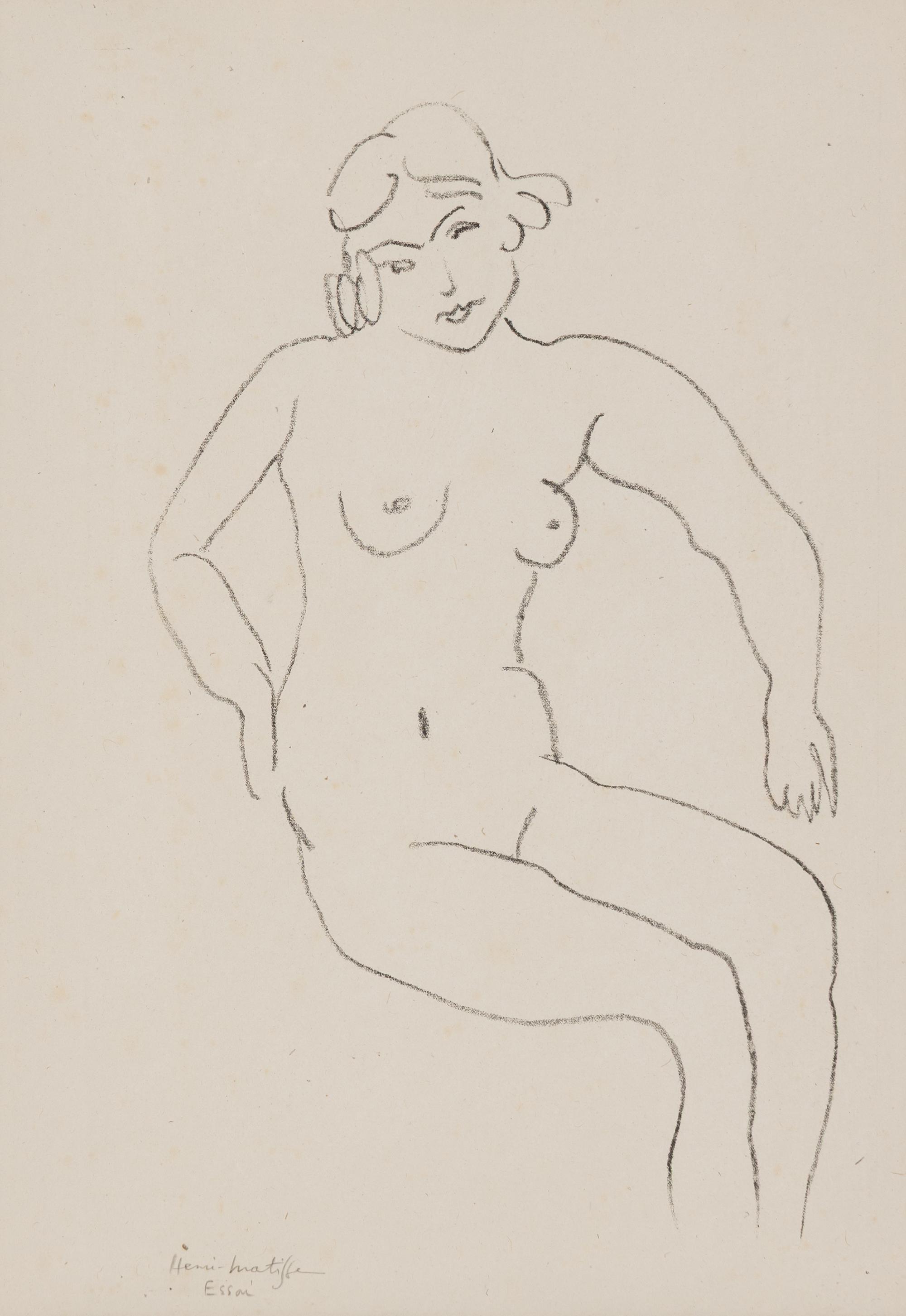 Henri Matisse (French, 1869–1954) — Nu Assis, Chevelure Claire, 1922
