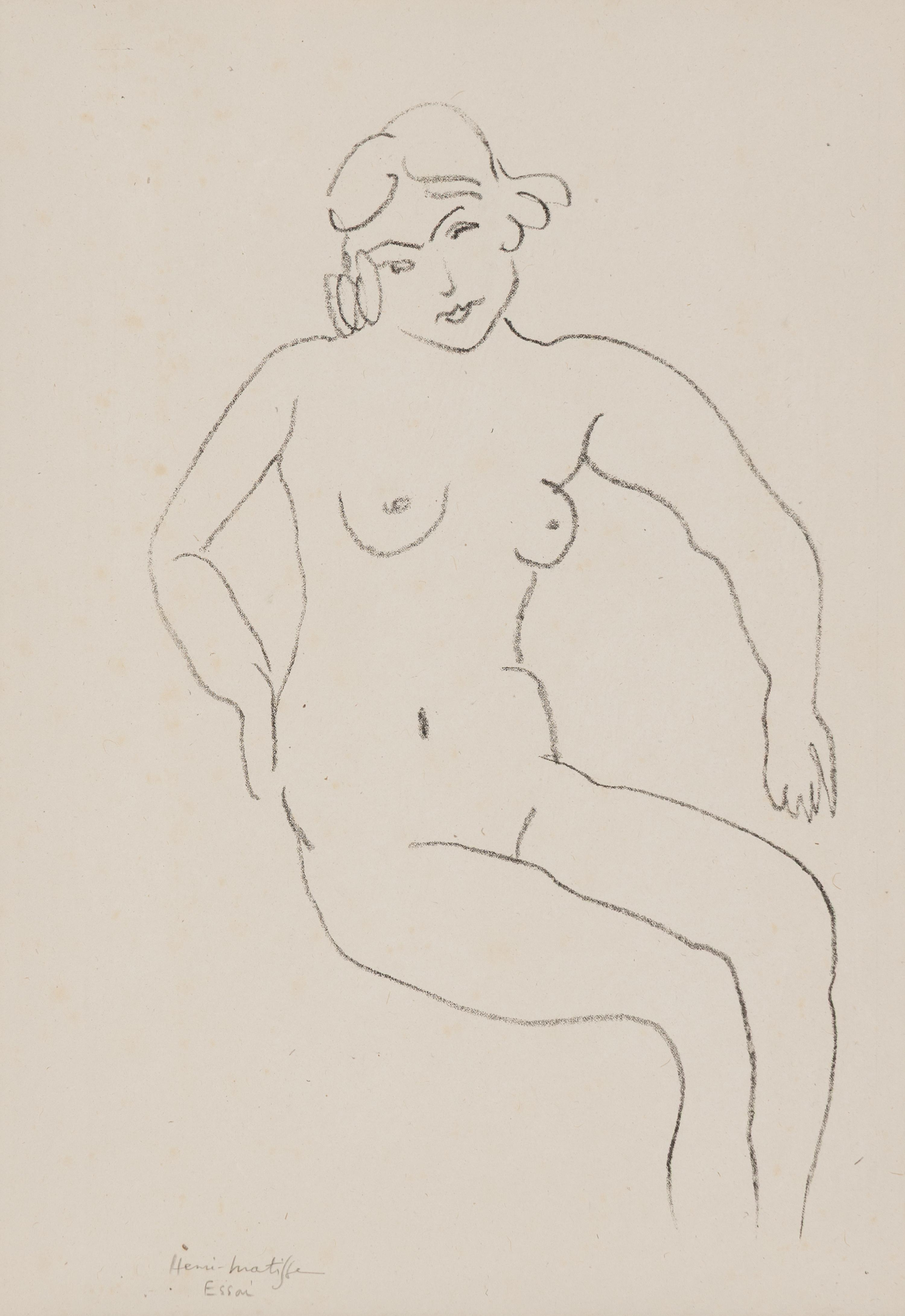 Henri Matisse (French, 1869–1954) — Nu Assis, Chevelure Claire, 1922