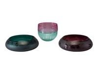 Three Art Glass Bowls