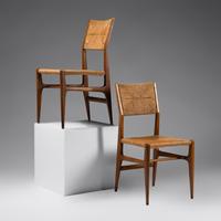 Pair of Leggera Hardwood Side Chairs, designed 1952 Cassina, Italy