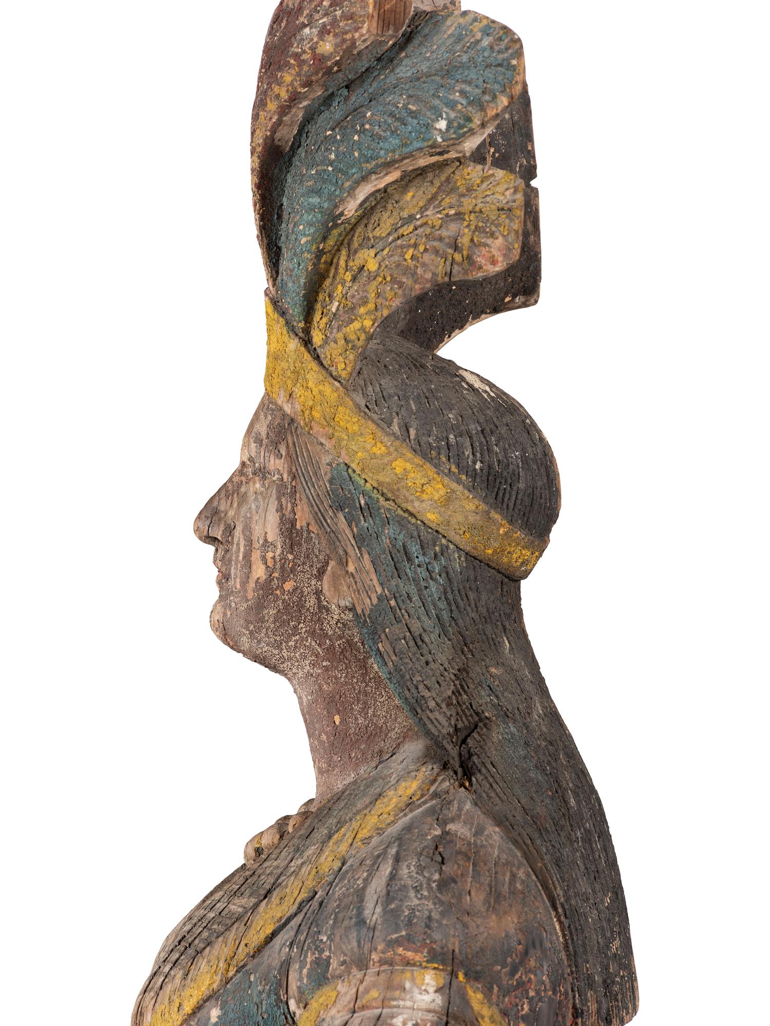 An American Carved and Painted Pine Tobacco Store Figure
