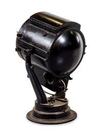 An American Painted Metal Paddle-Wheel Boat Search Light