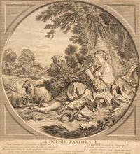Claude Augustin Duflos le Jeune, (French, 1700-1786), The Four Poems (Les Quatre Poésies), c. 1741 after François Boucher (French, 1703