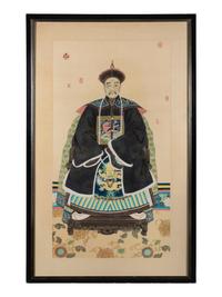 A Pair of Chinese Ancestral Portraits