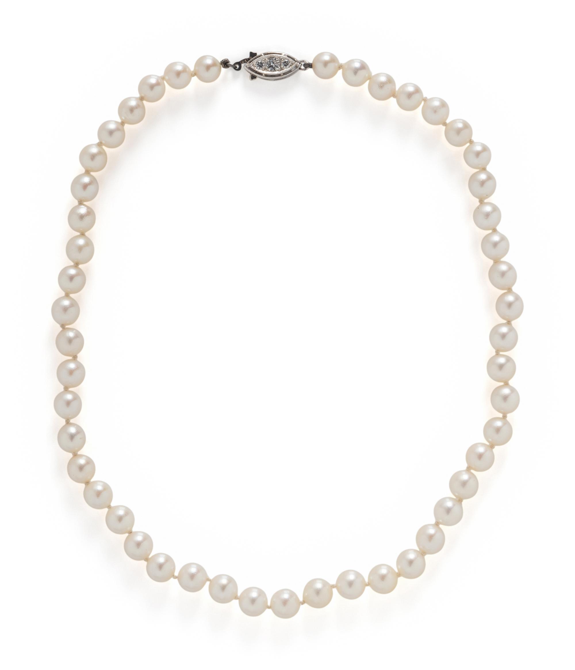 TWO CULTURED PEARL NECKLACES