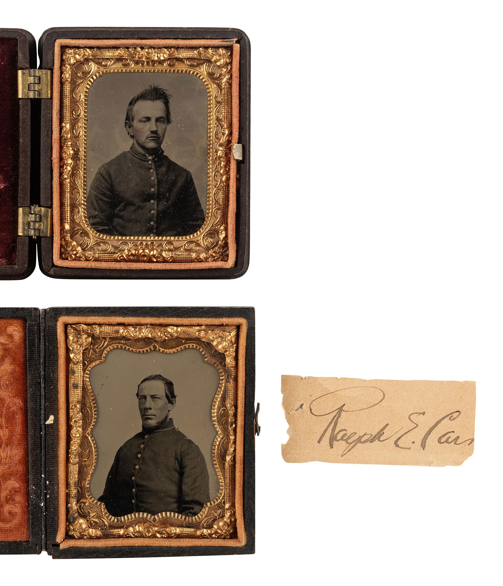[CIVIL WAR]. 6 ninth plate portraits of soldiers, incl. 2 portraits of possibly the same soldier.