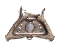 A sterling-silver mounted antler inkstand, J.E. Caldwell & Co., Philadelphia, PA, probably early 20th century