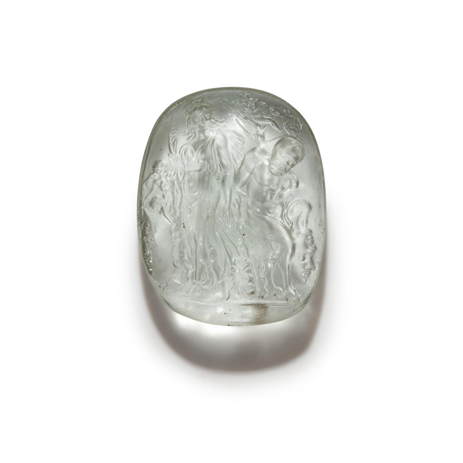 A Neoclassical Glass-Cast Intaglio Depicting an Allegory of Love