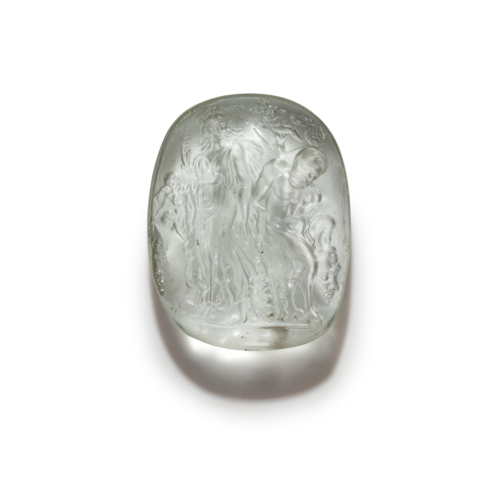 A Neoclassical Glass-Cast Intaglio Depicting an Allegory of Love