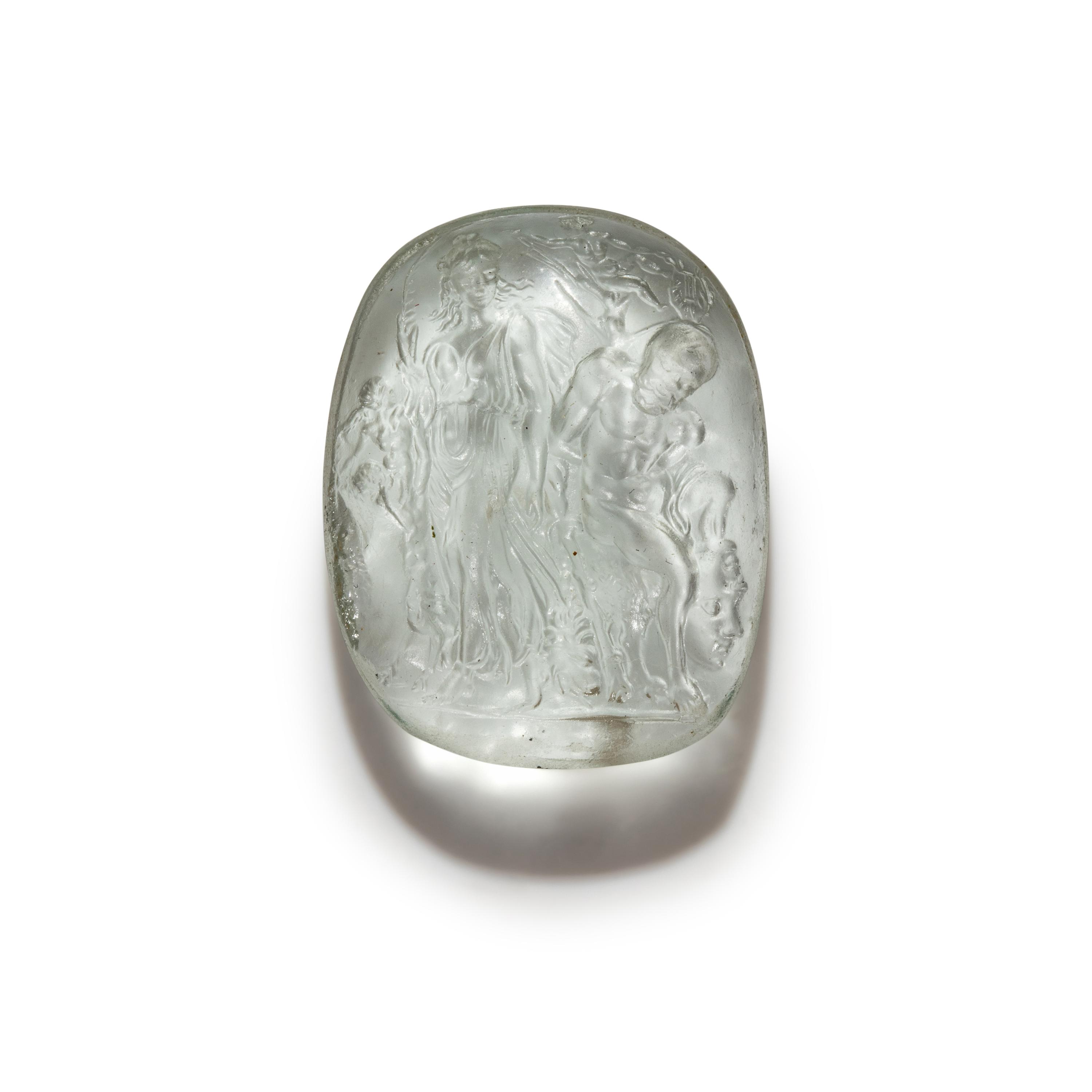 A Neoclassical Glass-Cast Intaglio Depicting an Allegory of Love