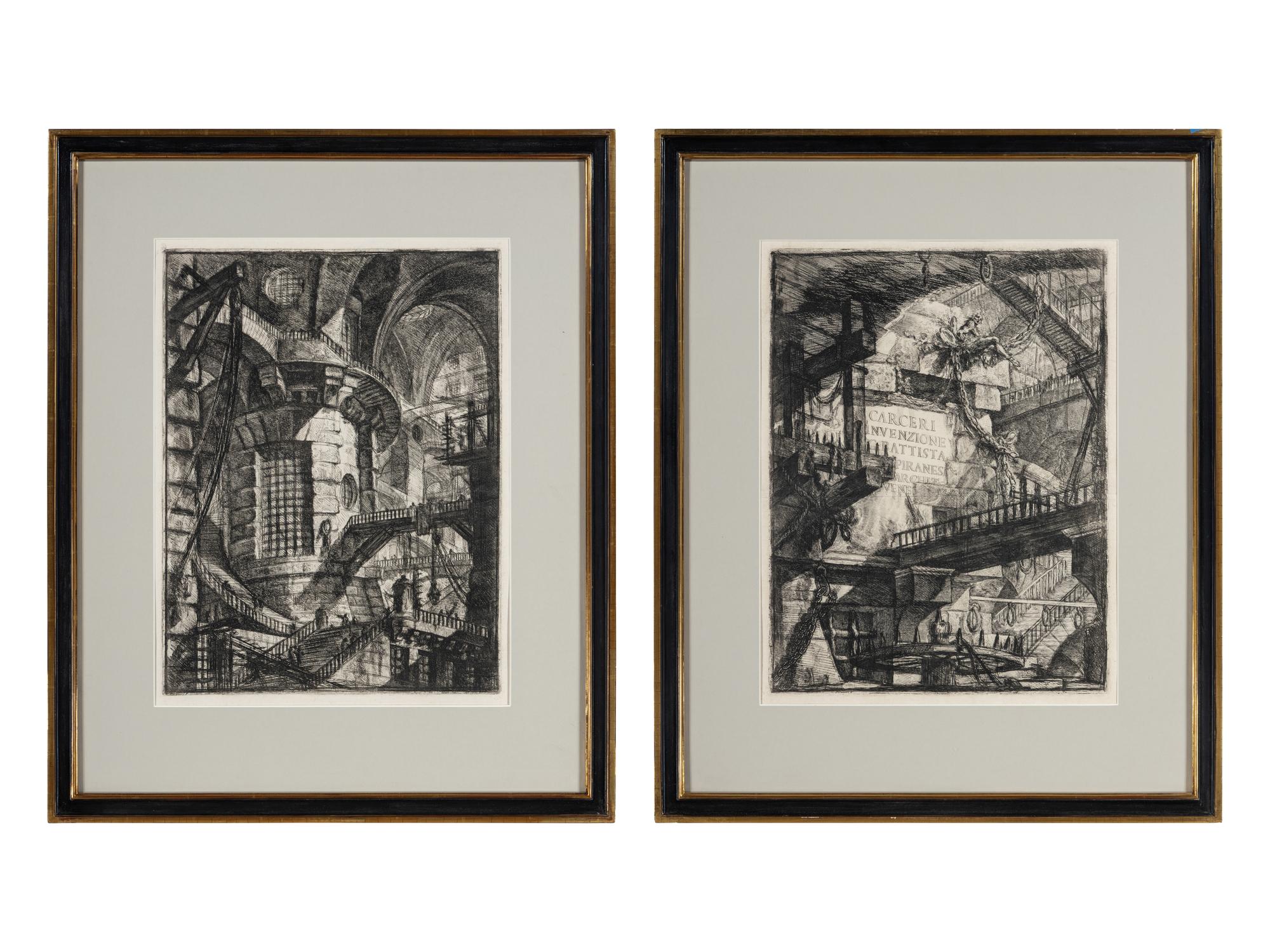Plate I and Plate III from Carceri d'Invenzione