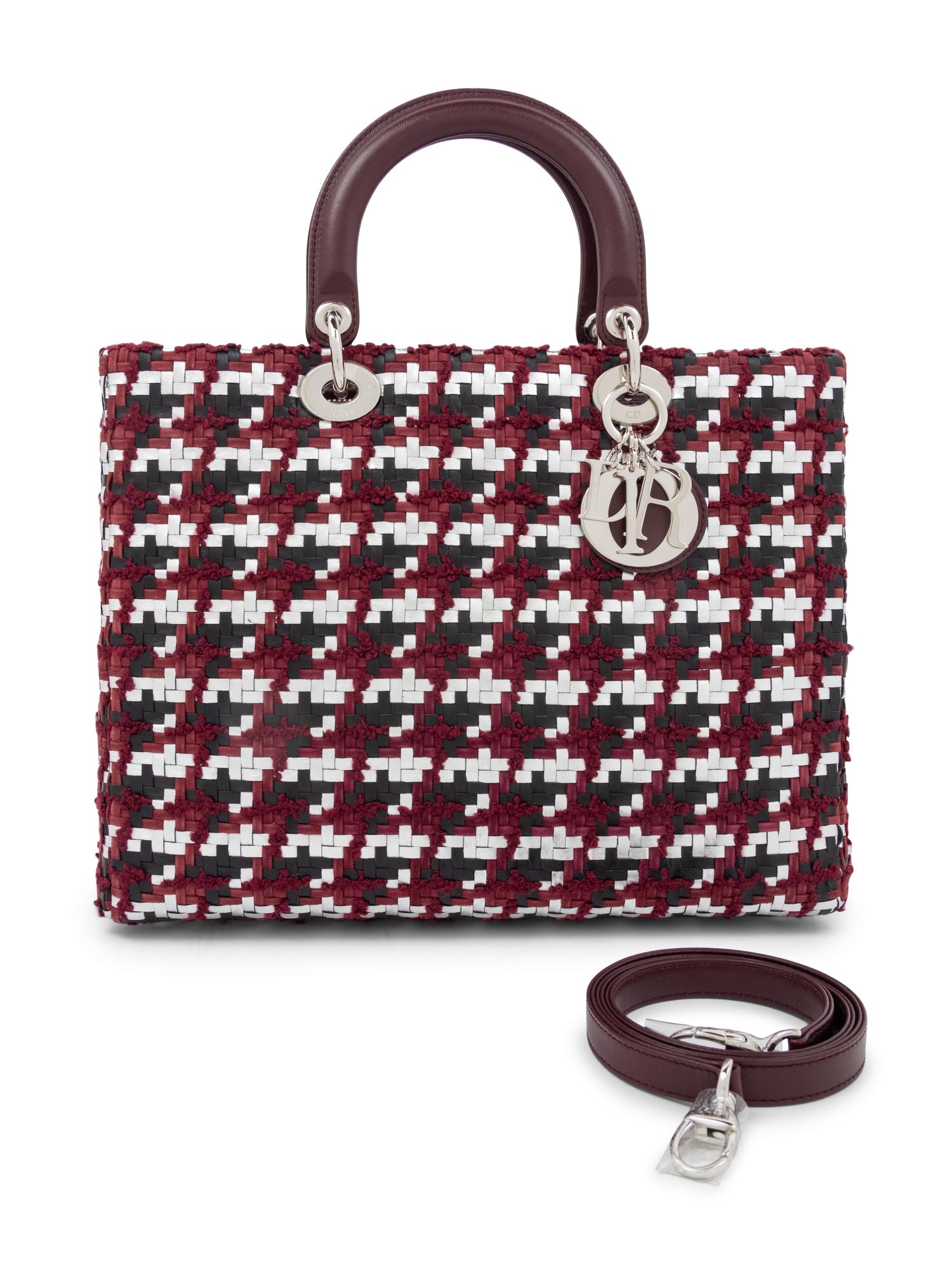 Christian Dior Woven Leather Medium Lady Dior Bag, 2013