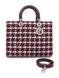 Christian Dior Woven Leather Medium Lady Dior Bag, 2013