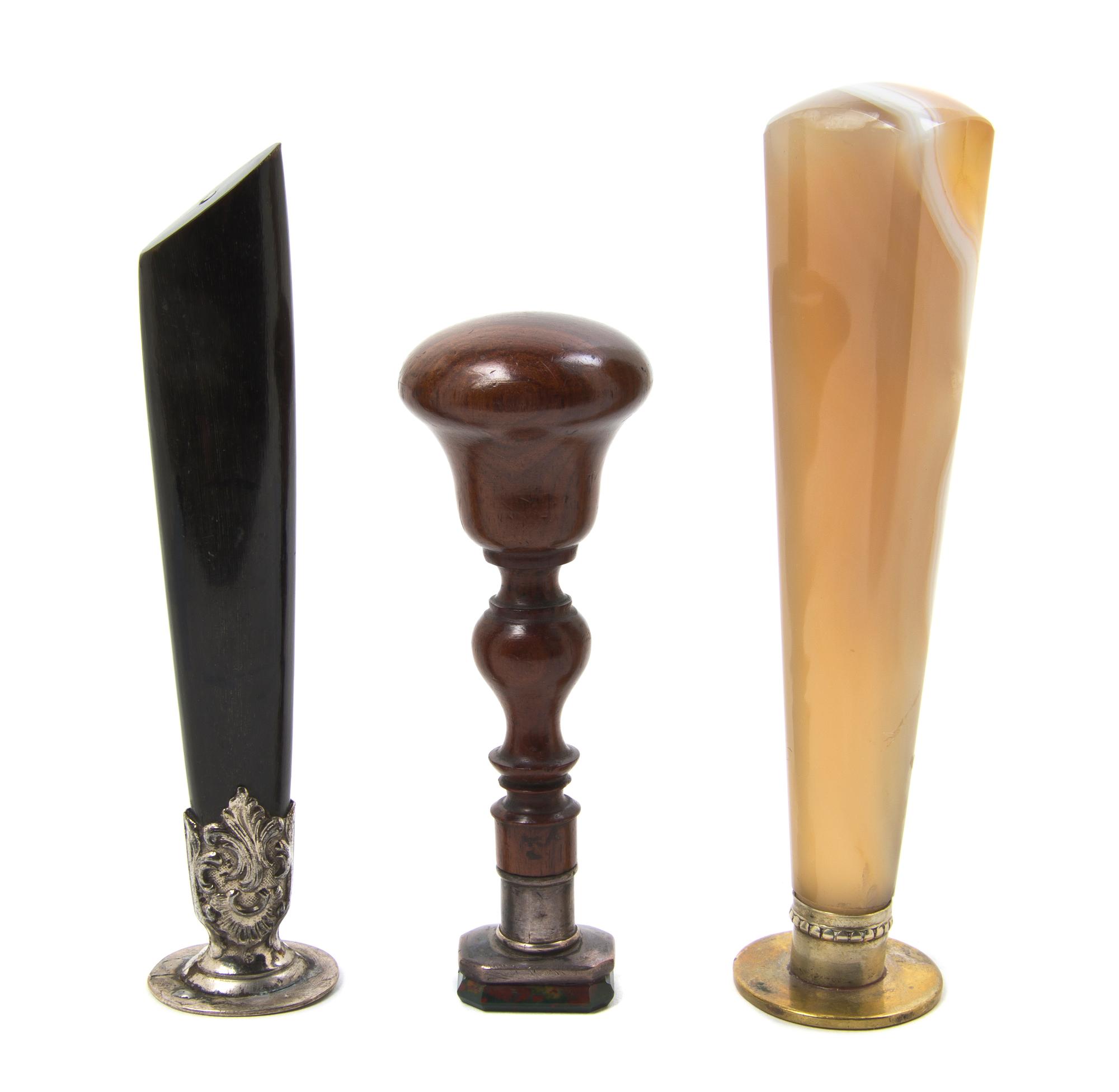 A Collection of Three Seals, Height of tallest 4 3/4 inches.