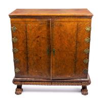 An English Burl Walnut Chest of Drawers