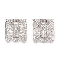 DIAMOND DOUBLE CLIP BROOCH