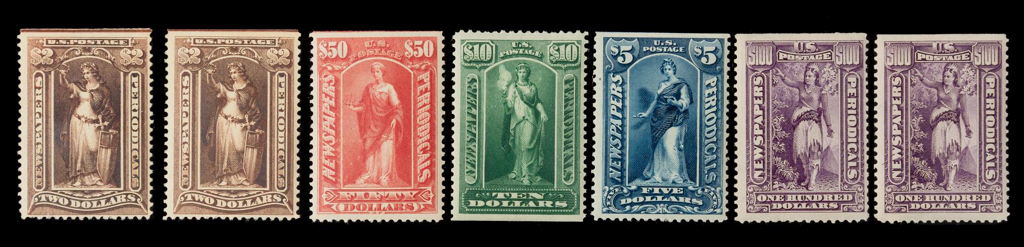 A Set of United States Newspaper & Periodical Stamps — 1896