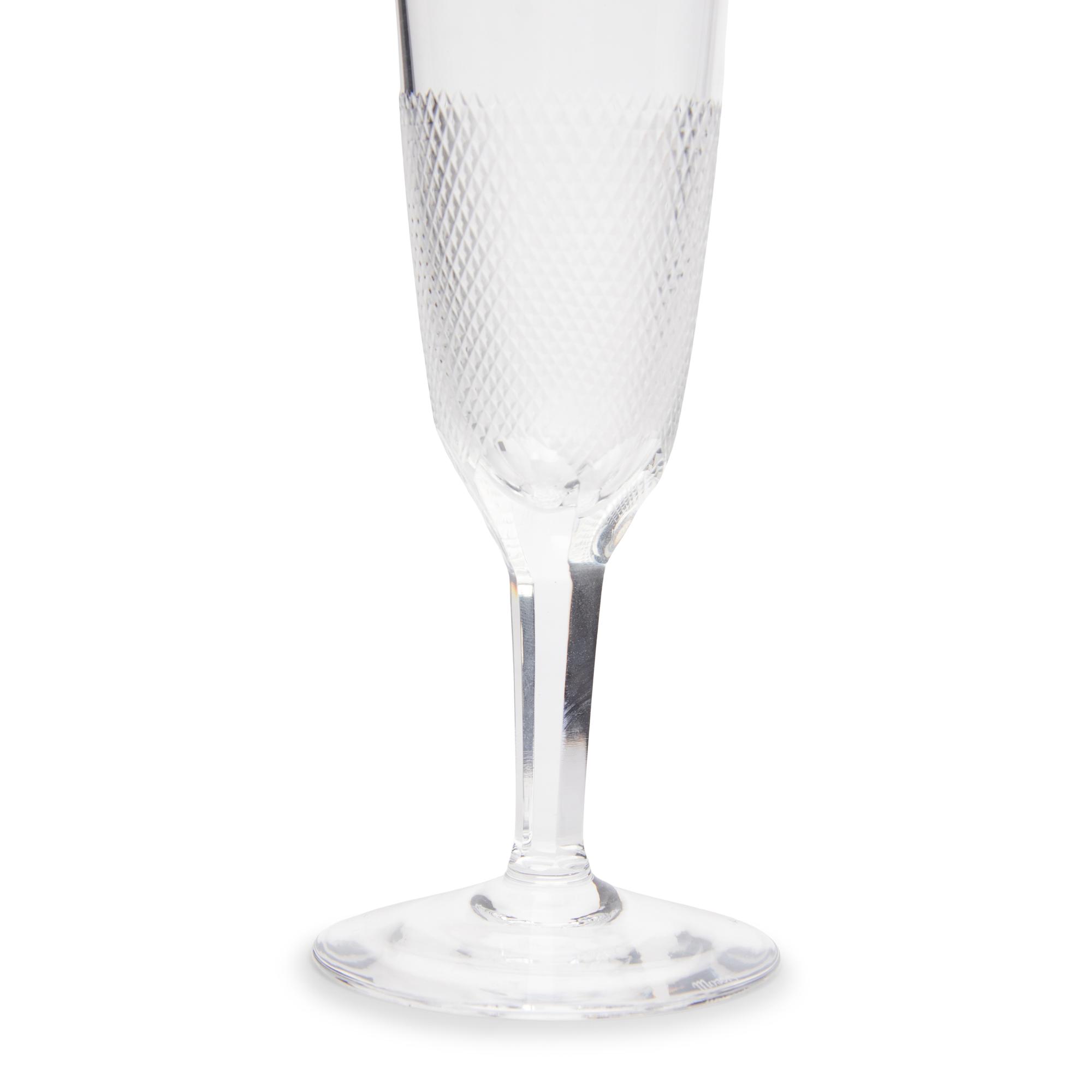 A Moser Gilt Decorated Cut-Glass Stemware Service
