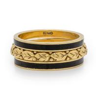 Three Yellow Gold Stacking Band Rings